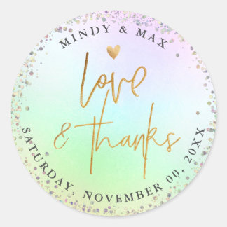 Sticker Rond PixDezines BLUSH PINK LOVE+THANKS|DIY NAVY
