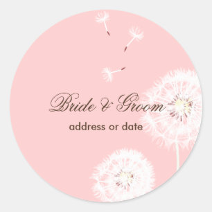 Sticker Rond PixDezines Dandelions, do-it-yourself couleurs arr