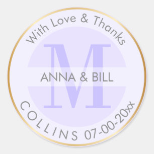 Sticker Rond PixDezines DIY Couleur/Lilas Violet/Merci