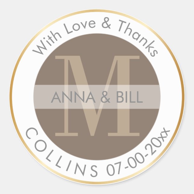 Sticker Rond PixDezines do-it-yourself couleur/cacao/Merci (Devant)