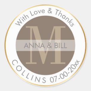 Sticker Rond PixDezines do-it-yourself couleur/cacao/Merci