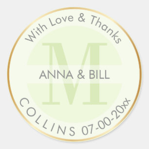 Sticker Rond PixDezines do-it-yourself Couleur/Mint Vert/Merci