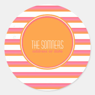 Sticker Rond PixDezines do-it-yourself couleurs, bandes de bonb