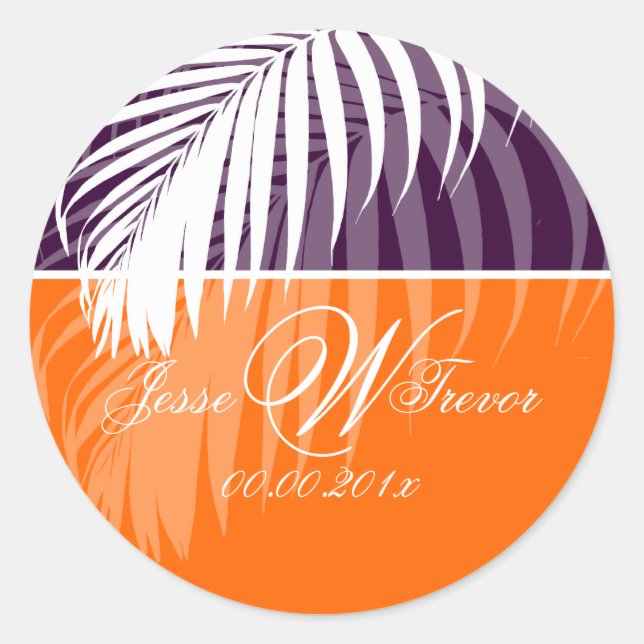 Sticker Rond PixDezines do-it-yourself couleurs/Blancs de palme (Devant)