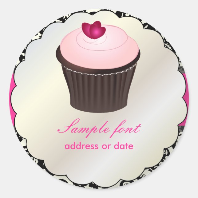 Sticker Rond PixDezines do-it-yourself couleurs, cupcake+olivia (Devant)