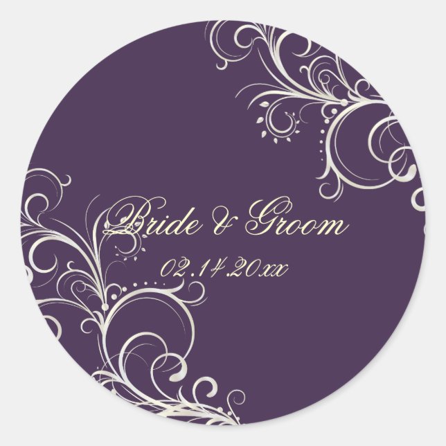 Sticker Rond PixDezines do-it-yourself mariage couleur/perles d (Devant)