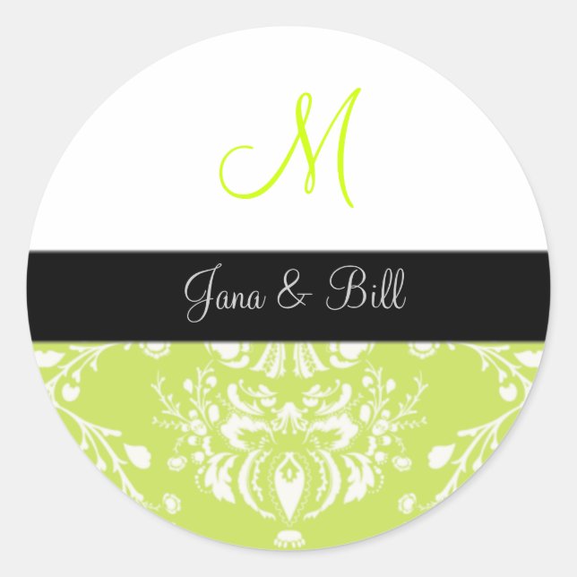 Sticker Rond PixDezines dolcé damask do-it-yourself couleur (Devant)