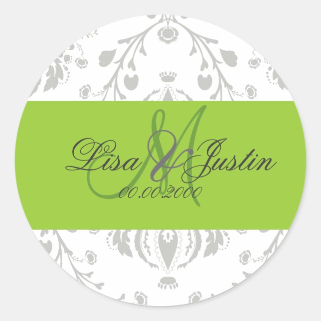 Sticker Rond PixDezines dolcé damask do-it-yourself couleur (Devant)