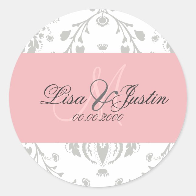 Sticker Rond PixDezines dolcé damask do-it-yourself couleur (Devant)