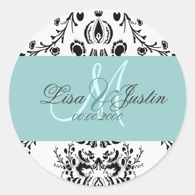 Sticker Rond PixDezines dolcé damask do-it-yourself couleur (Devant)