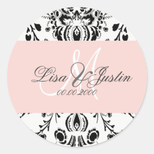 Sticker Rond PixDezines dolcé damask do-it-yourself couleur