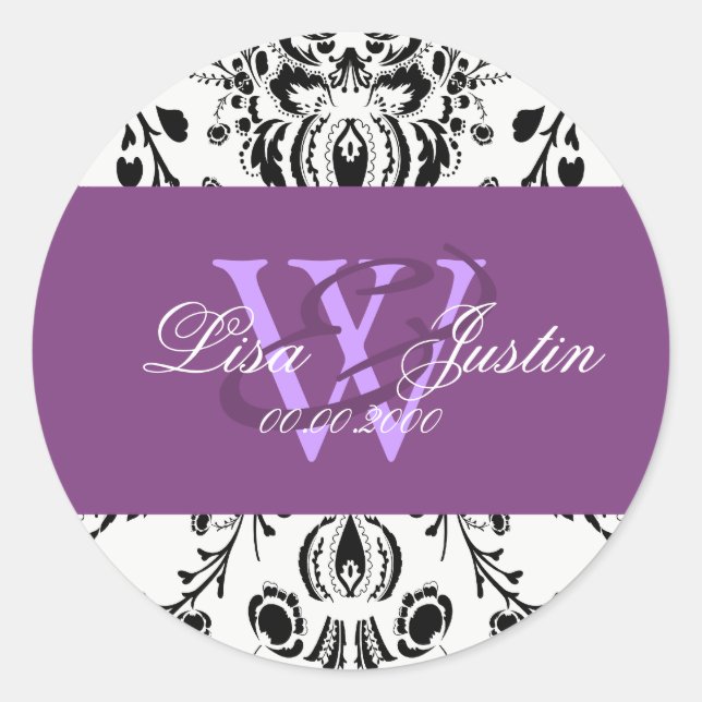 Sticker Rond PixDezines dolcé damask do-it-yourself couleur (Devant)
