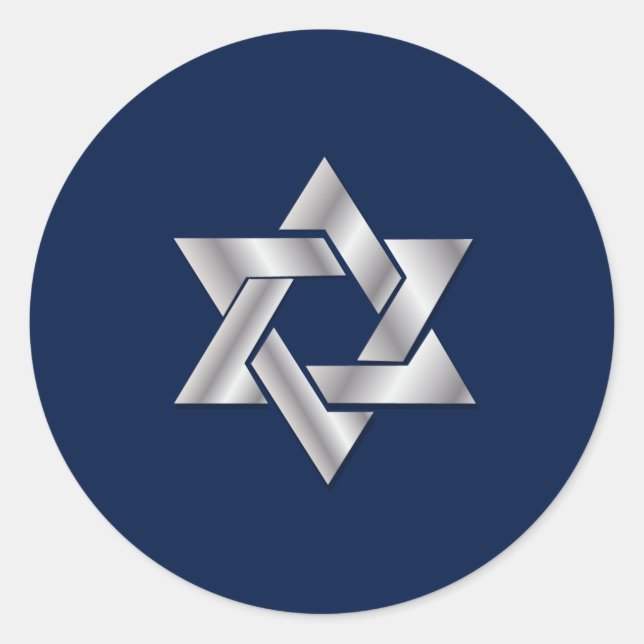 Sticker Rond PixDezines étoile d'or de david/do-it-yourself arr (Devant)