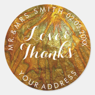 Sticker Rond PixDezines FAUX MÉTAL OR