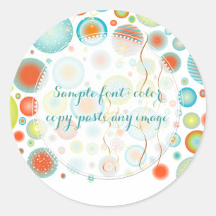 Sticker Rond PixDezines fêtes de Noël/DIYbackground