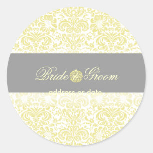 Sticker Rond PixDezines Fidora Damask Vintage
