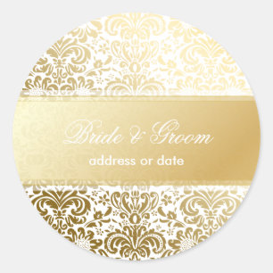 Sticker Rond PixDezines Fidora Vintage Damask/do-it-yourself ar