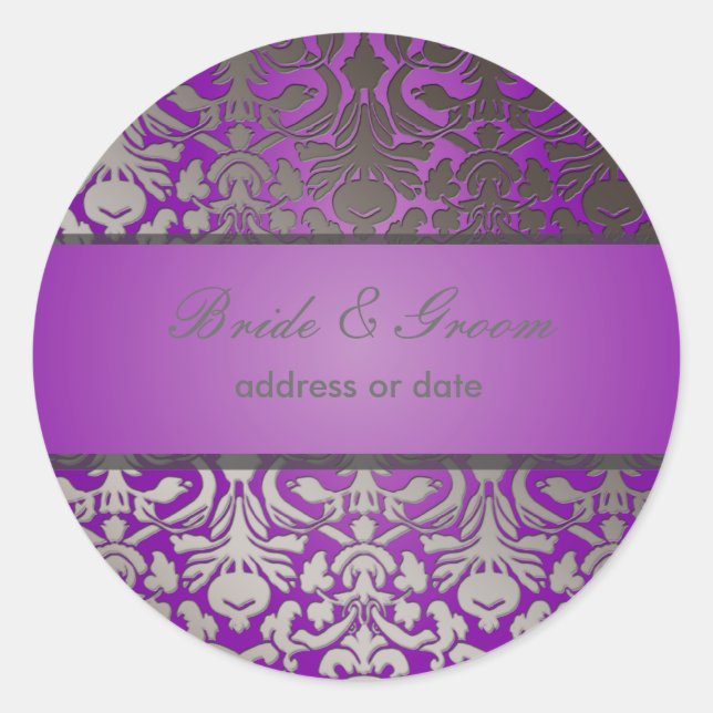 Sticker Rond PixDezines Flora Damask (Devant)