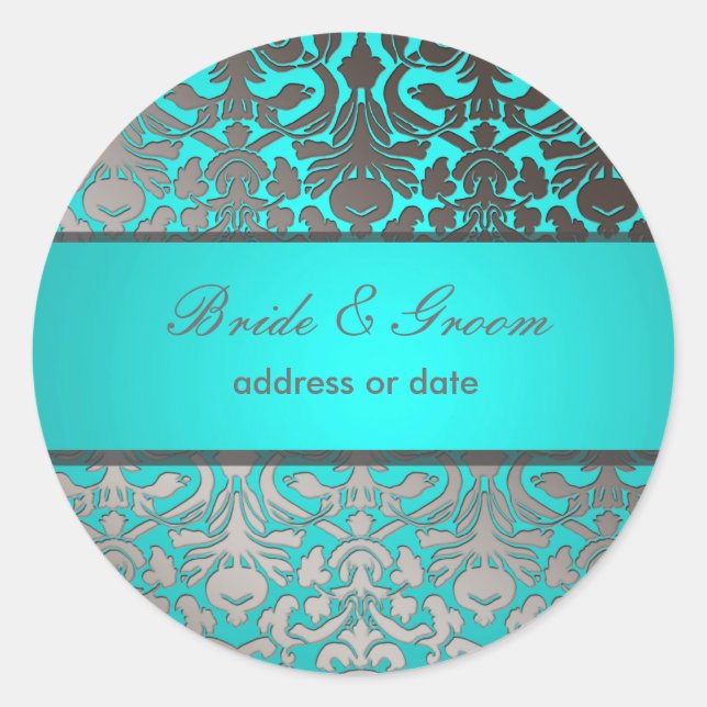 Sticker Rond PixDezines Flora Damask (Devant)
