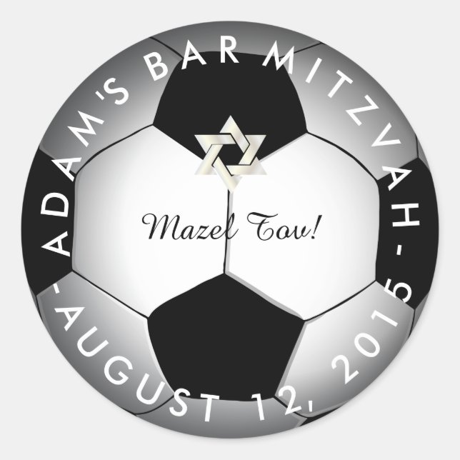 Sticker Rond PixDezines Football Mitzvah (Devant)