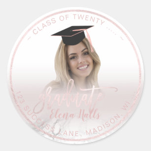 Sticker Rond PixDezines Graduation/Marbre+Pinceau