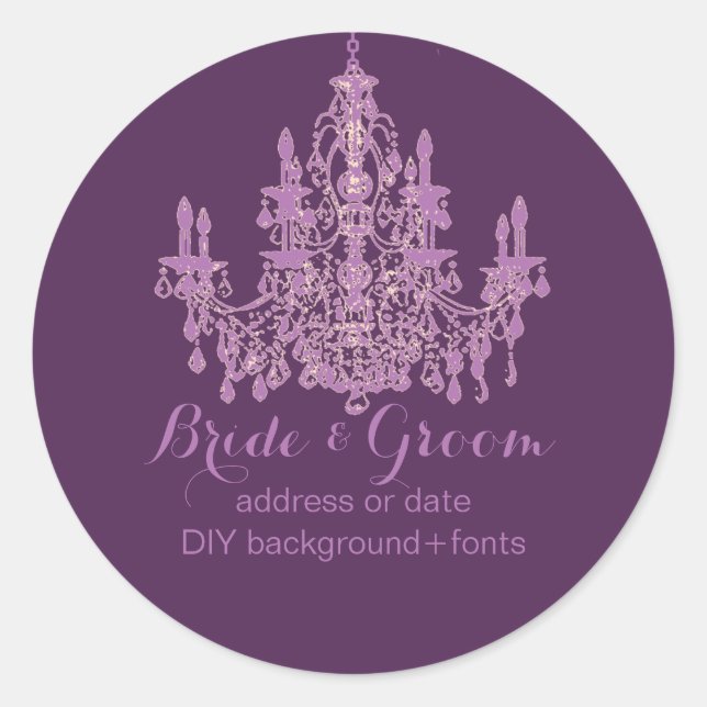 Sticker Rond PixDezines lustre d'orchidées rayonnantes (Devant)