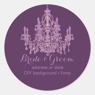 Sticker Rond PixDezines lustre d'orchidées rayonnantes