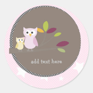 Sticker Rond PixDezines maman+bébé pour un baby shower