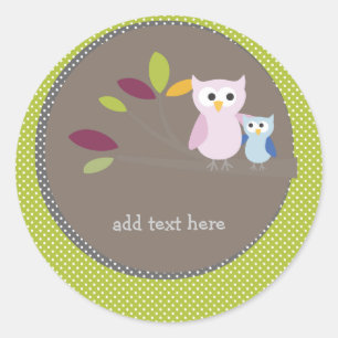 Sticker Rond PixDezines maman+bébé pour un baby shower