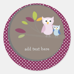 Sticker Rond PixDezines maman+bébé pour un baby shower