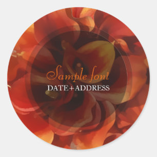 Sticker Rond PixDezines orange calla/do-it-yourself couleur arr