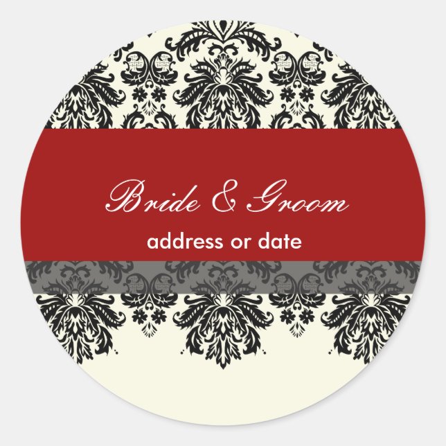 Sticker Rond PixDezines Piqué Damask/do-it-yourself couleur (Devant)