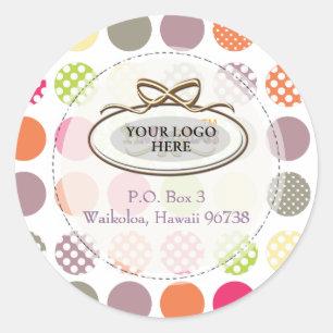 Sticker Rond PixDezines pois rétro/arrière - plan do-it-yoursel