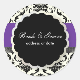 Sticker Rond PixDezines Vendome Damask, do-it-yourself couleur,