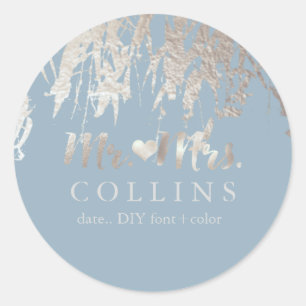 Sticker Rond PixDezines Willow/Faux Silver Foil/do-it-yourself 