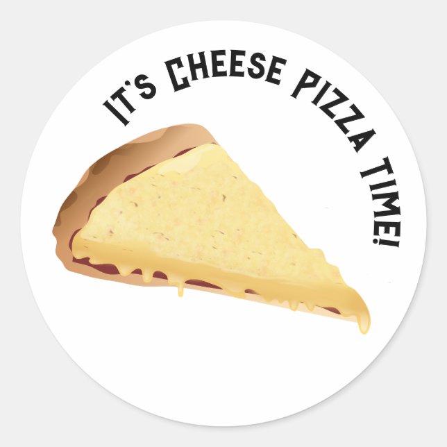 Sticker Rond Pizza au fromage (Devant)