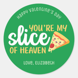 Sticker Rond Pizza de la part du Ciel amusante Pizza mignonne S