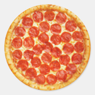 Sticker Rond Pizza de pepperoni
