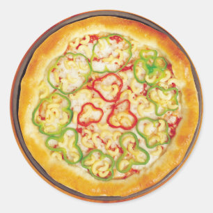 Sticker Rond Pizza de poivrons