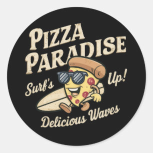 Sticker Rond Pizza Paradise
