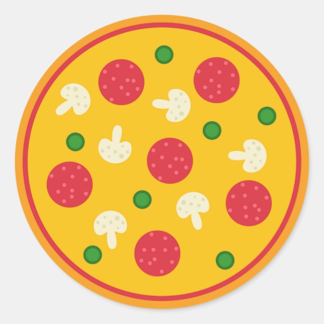Sticker Rond Pizza Pie (Devant)