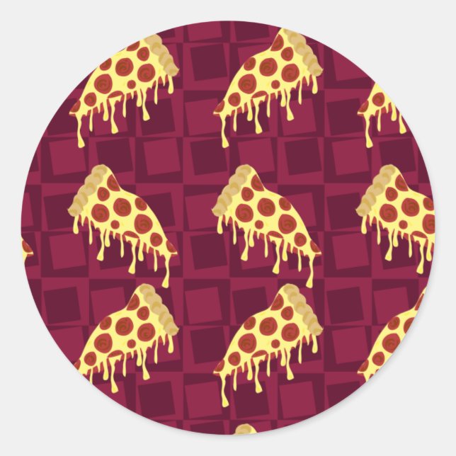 Sticker Rond Pizza Pie Motif (Devant)