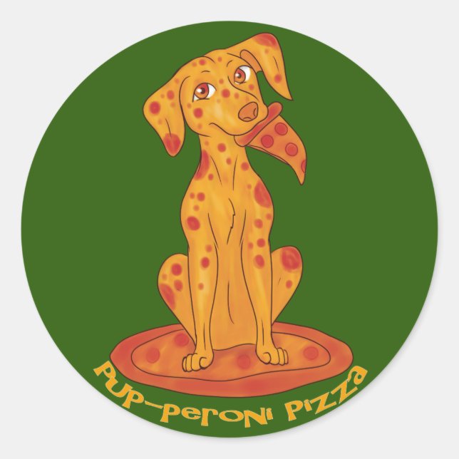 Sticker Rond Pizza Puppy (Devant)