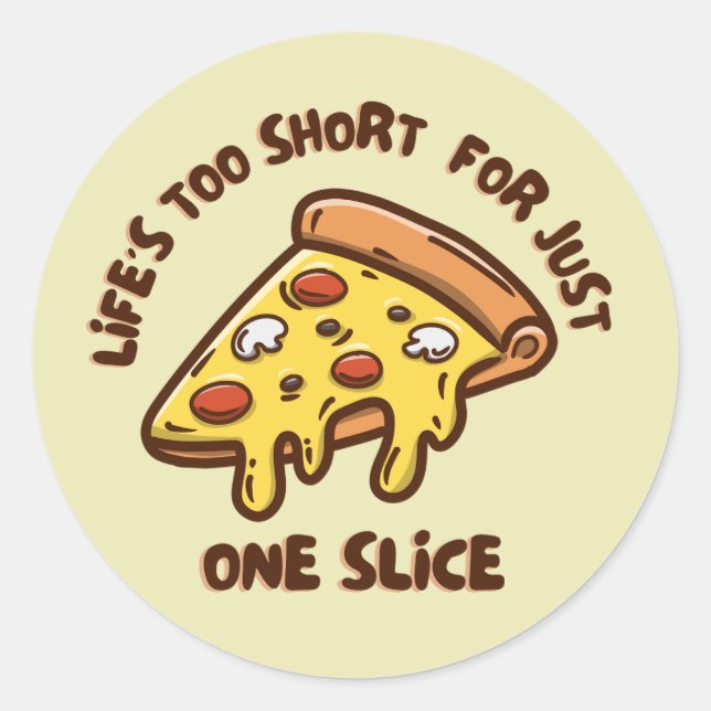 Sticker Rond Pizza slice (Devant)
