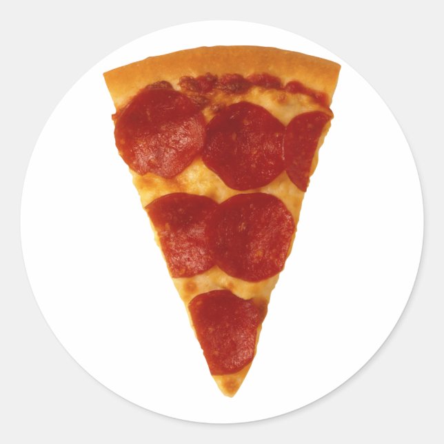 Sticker Rond Pizza Slice (Devant)