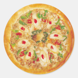 Sticker Rond Pizza végétarienne