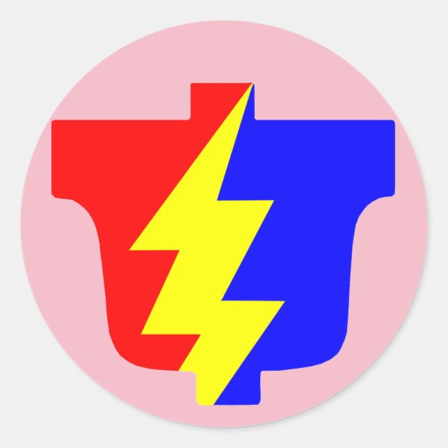 Sticker rond PLA rose Conçu par Chad (Devant)