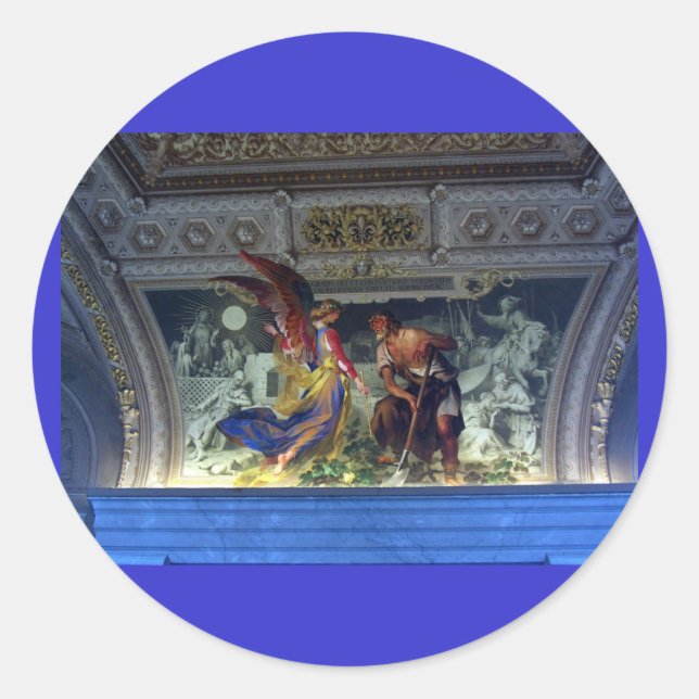 Sticker Rond Plafond au musée du Vatican à Rome (Devant)