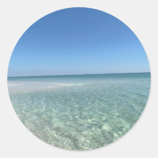 Sticker Rond Plage