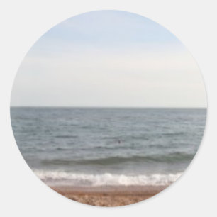 Sticker Rond Plage de Brighton